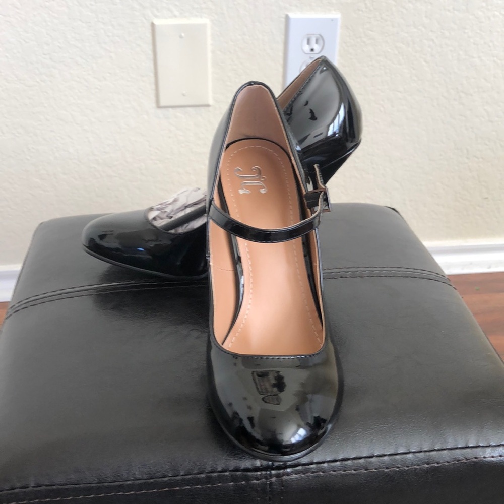 New patent Leather Mary Jane heels